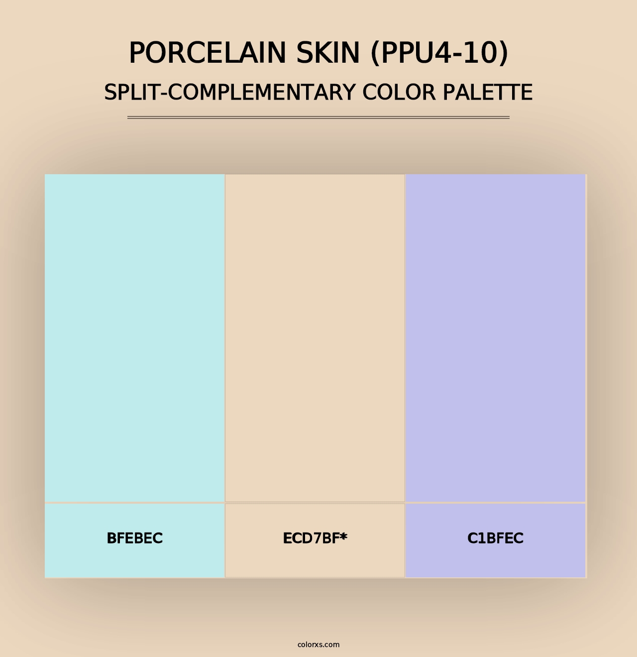 Porcelain Skin (PPU4-10) - Split-Complementary Color Palette