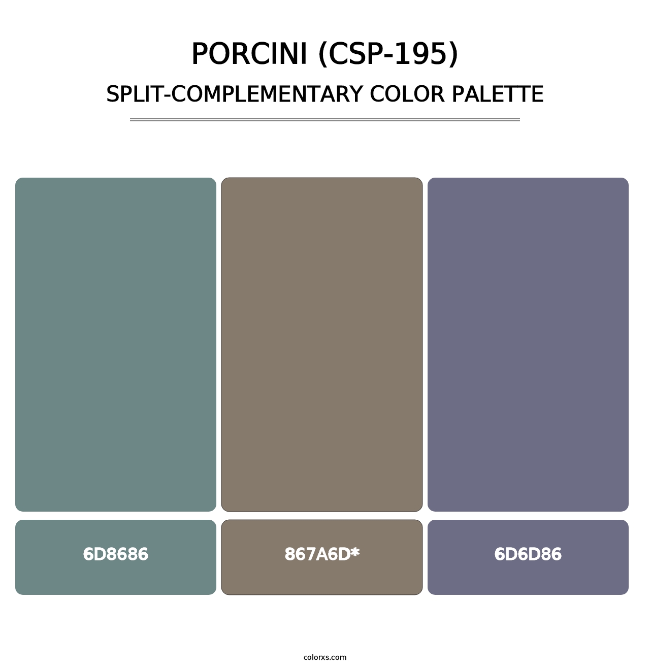 Porcini (CSP-195) - Split-Complementary Color Palette