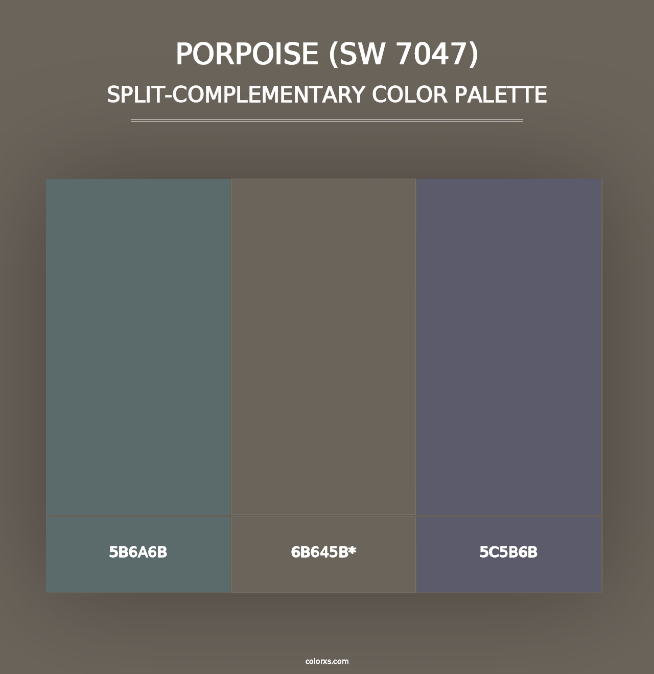 Porpoise (SW 7047) - Split-Complementary Color Palette