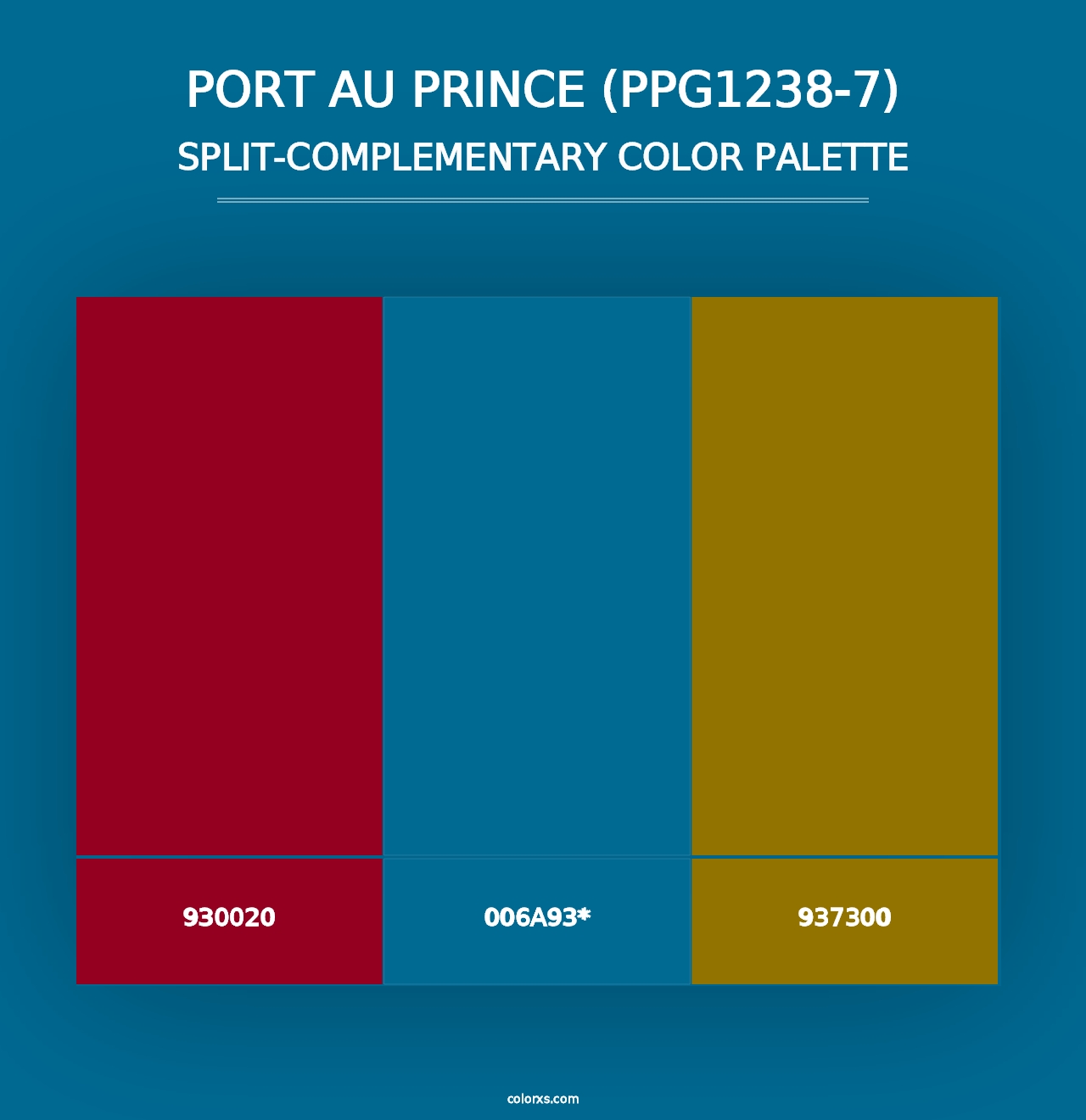 Port Au Prince (PPG1238-7) - Split-Complementary Color Palette