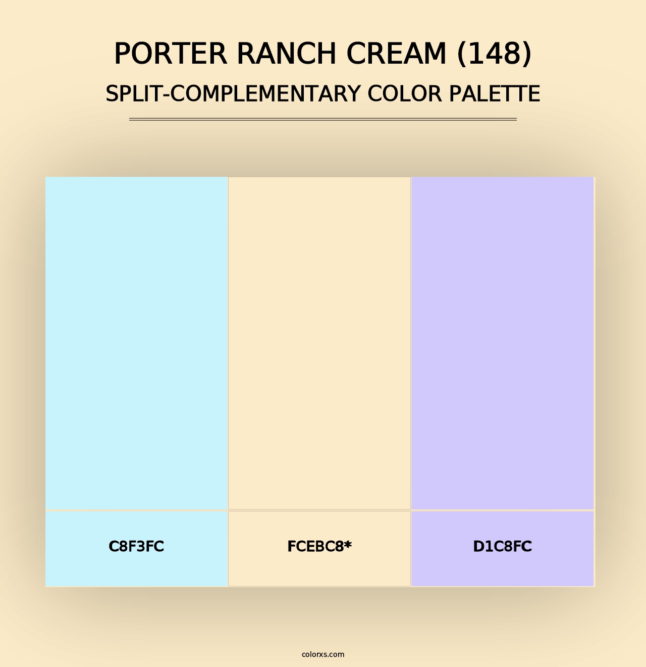 Porter Ranch Cream (148) - Split-Complementary Color Palette