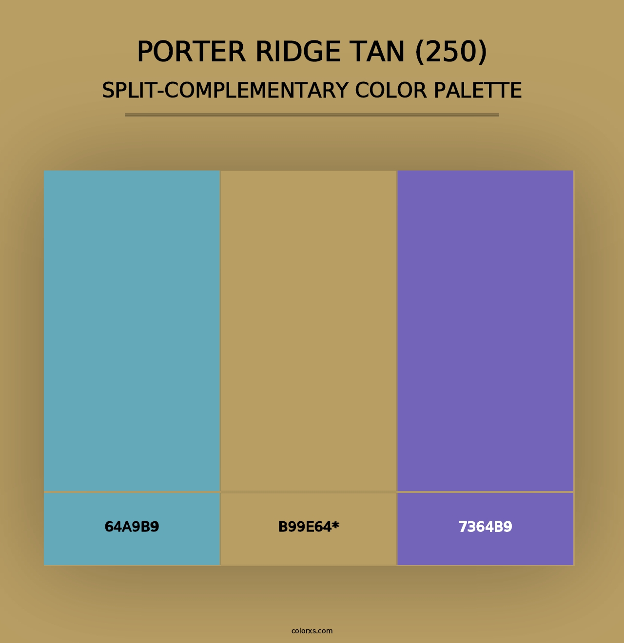 Porter Ridge Tan (250) - Split-Complementary Color Palette