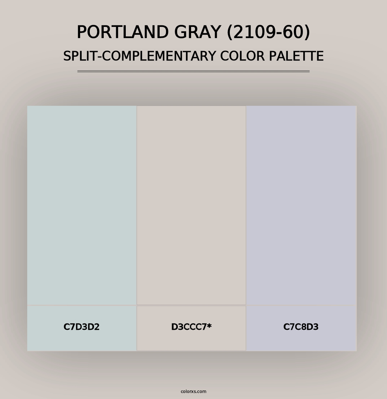 Portland Gray (2109-60) - Split-Complementary Color Palette