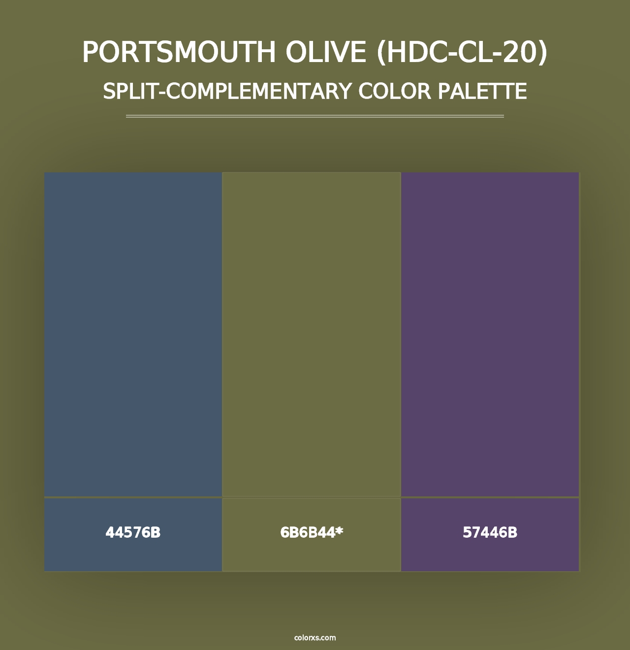 Portsmouth Olive (HDC-CL-20) - Split-Complementary Color Palette