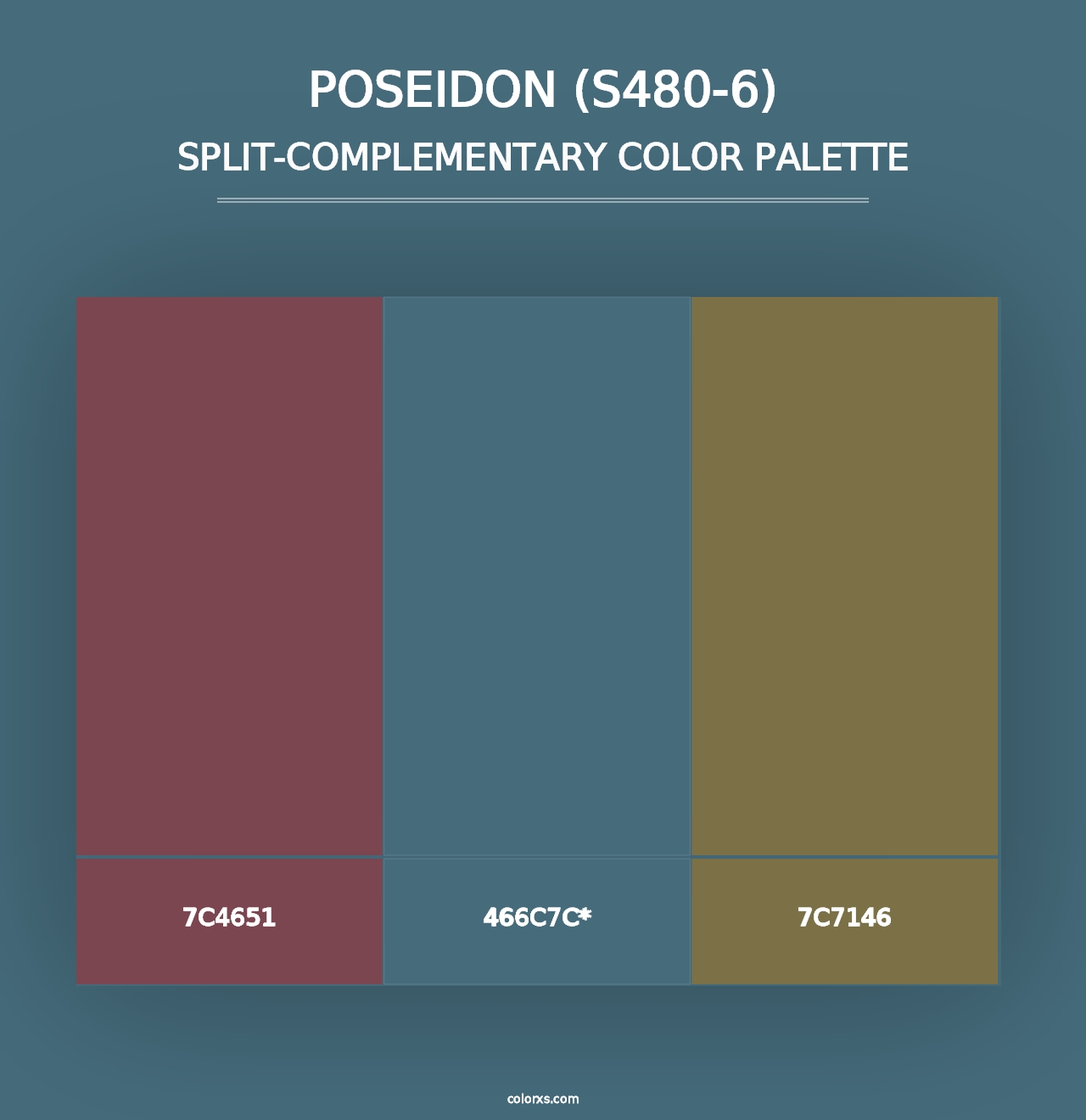 Poseidon (S480-6) - Split-Complementary Color Palette