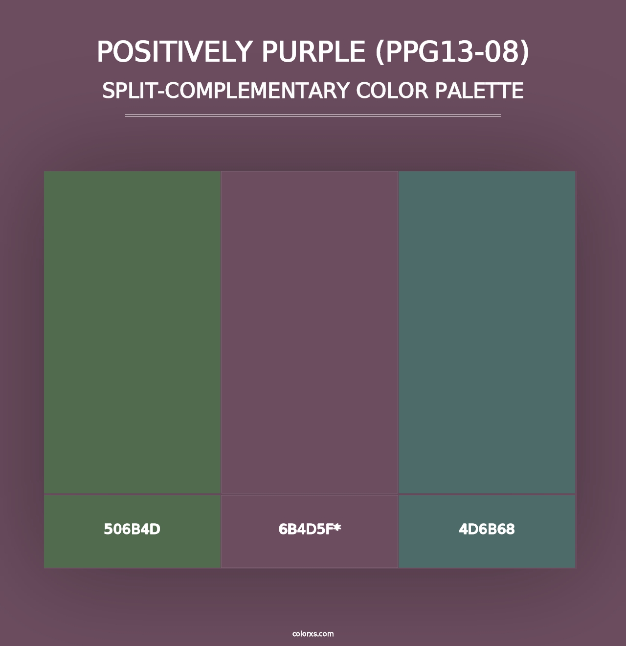 Positively Purple (PPG13-08) - Split-Complementary Color Palette