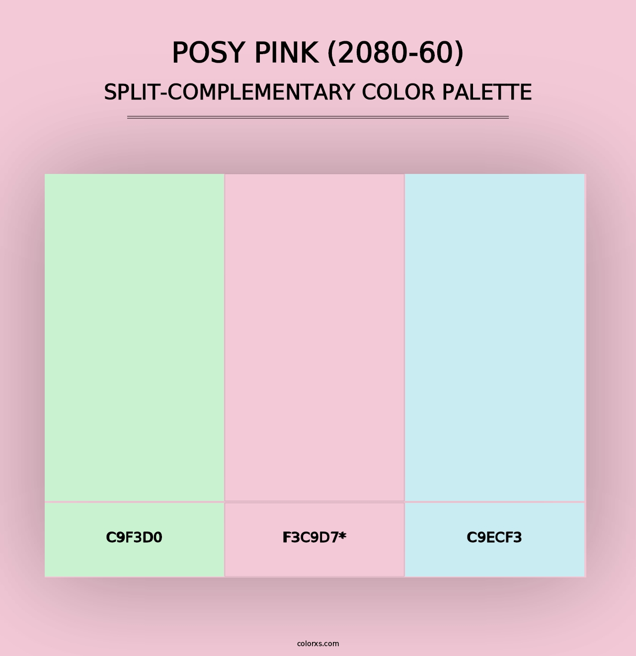 Posy Pink (2080-60) - Split-Complementary Color Palette