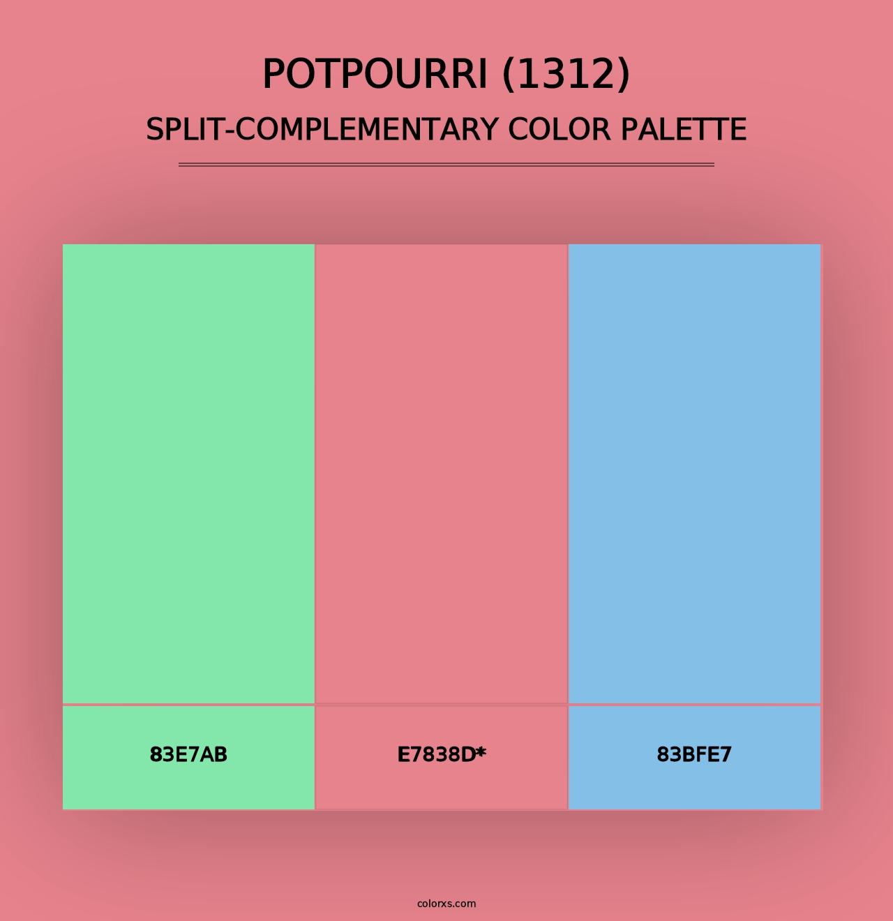 Potpourri (1312) - Split-Complementary Color Palette