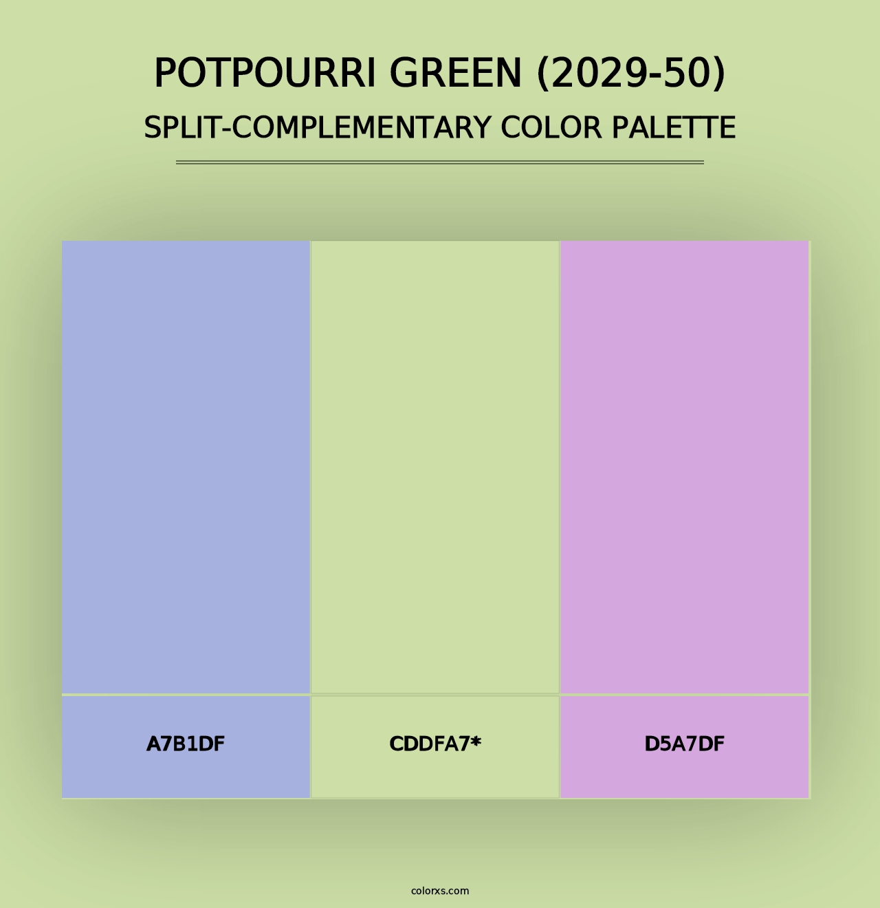 Potpourri Green (2029-50) - Split-Complementary Color Palette