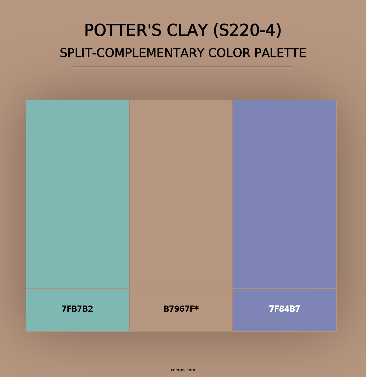 Potter'S Clay (S220-4) - Split-Complementary Color Palette