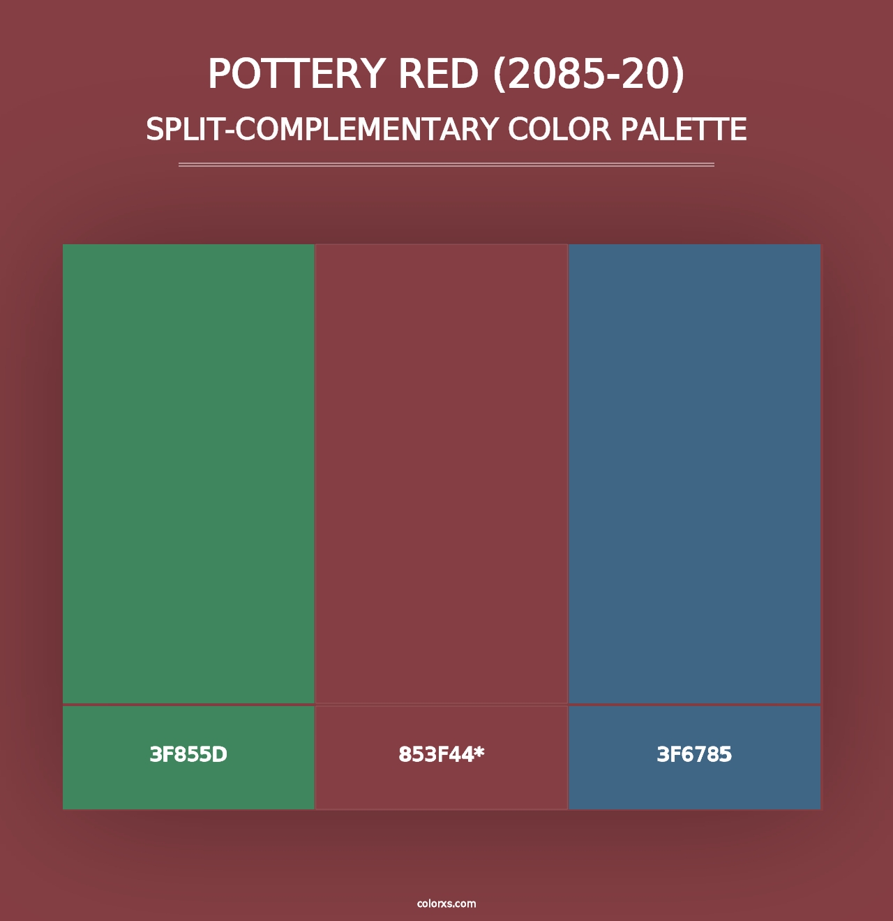 Pottery Red (2085-20) - Split-Complementary Color Palette