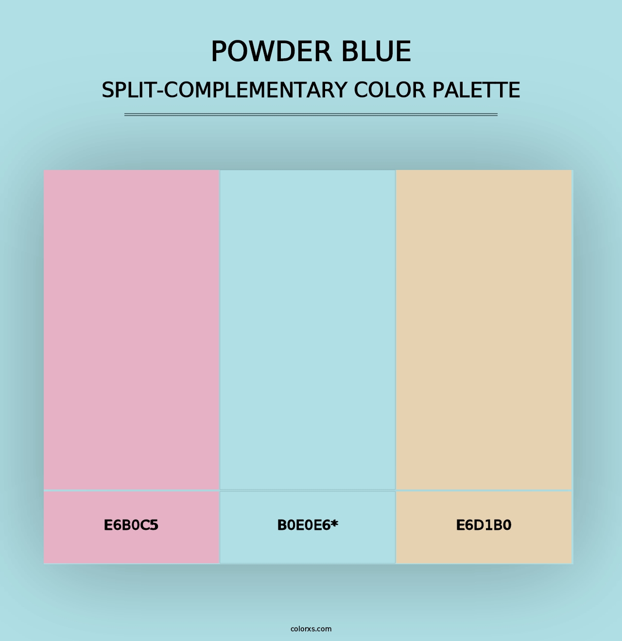 Powder Blue - Split-Complementary Color Palette