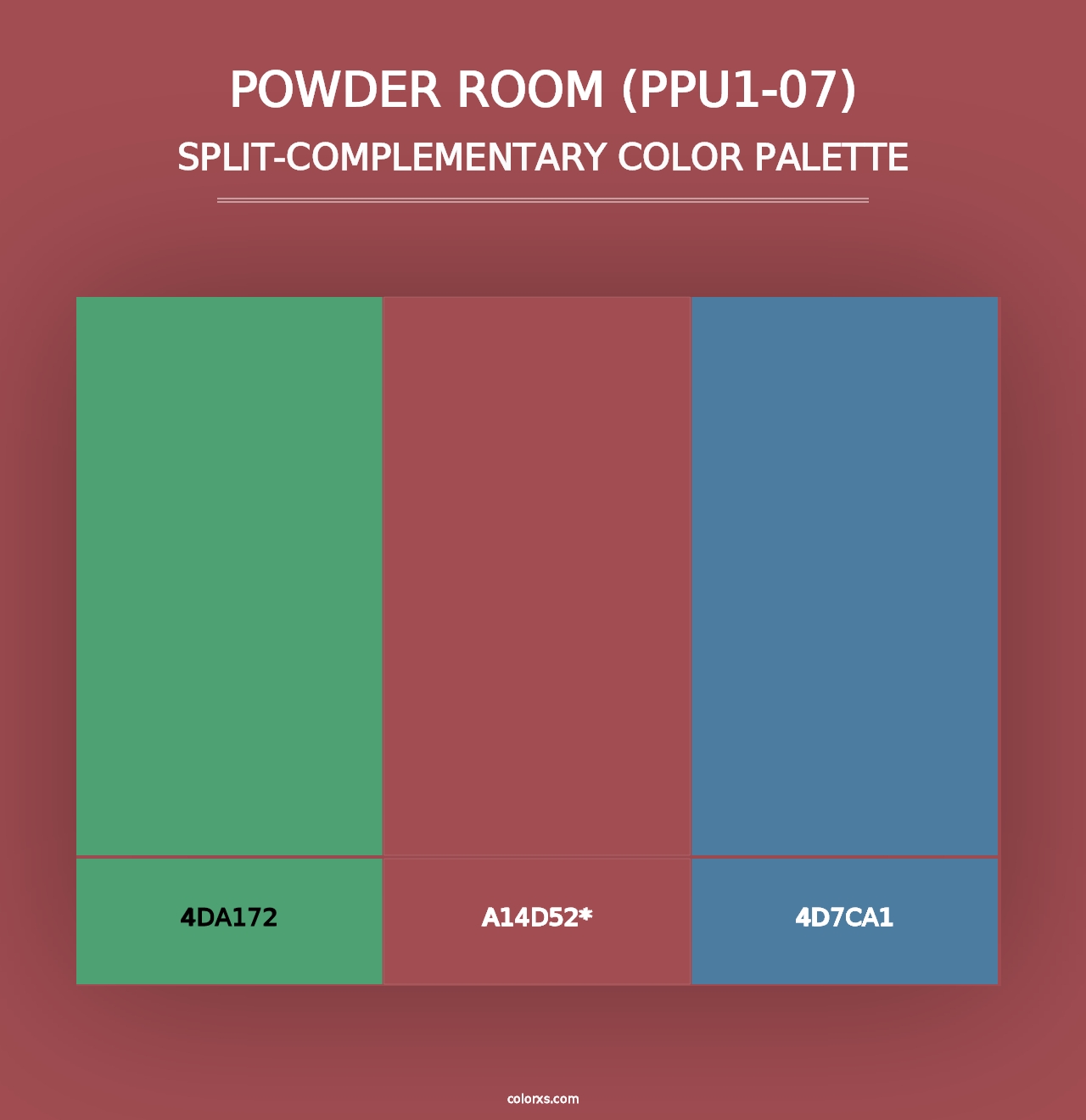 Powder Room (PPU1-07) - Split-Complementary Color Palette