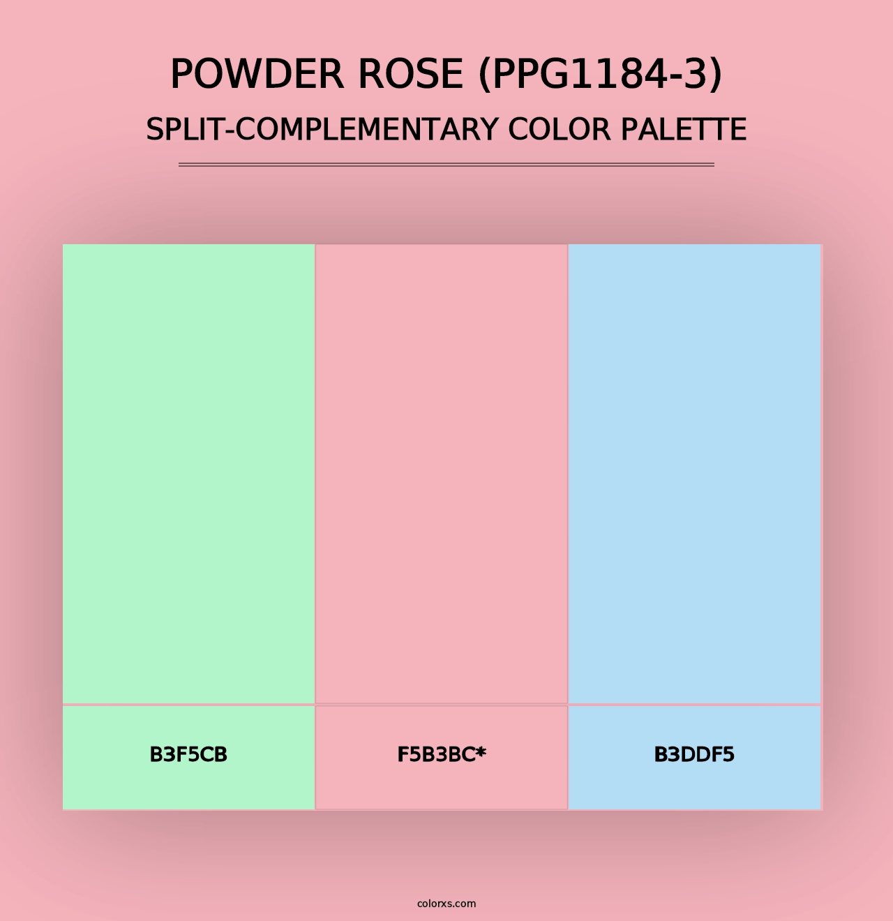 Powder Rose (PPG1184-3) - Split-Complementary Color Palette