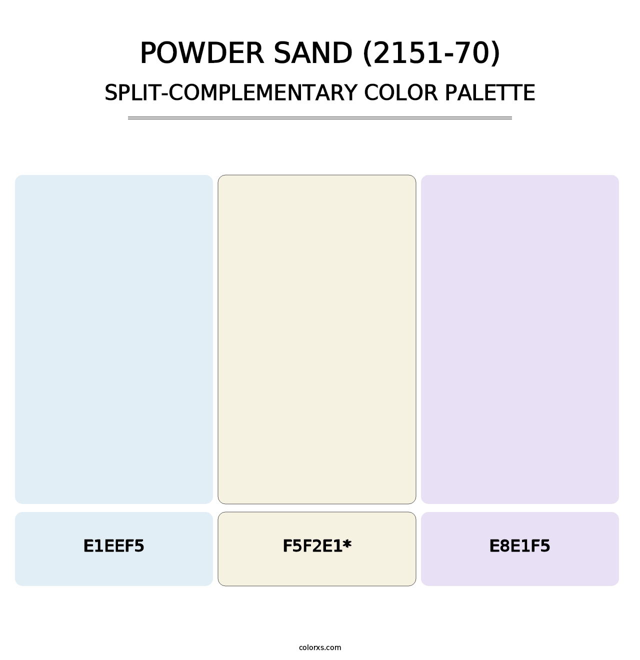 Powder Sand (2151-70) - Split-Complementary Color Palette