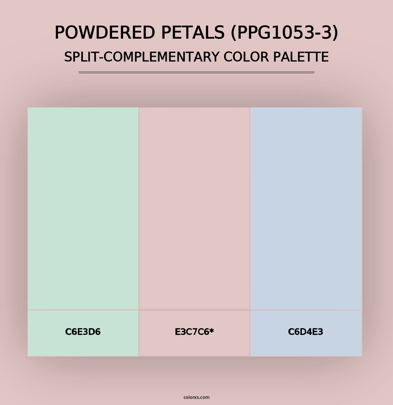 Powdered Petals (PPG1053-3) - Split-Complementary Color Palette