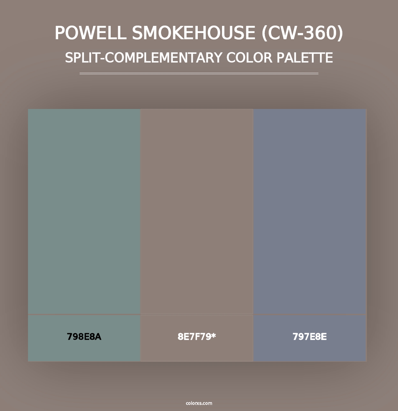 Powell Smokehouse (CW-360) - Split-Complementary Color Palette