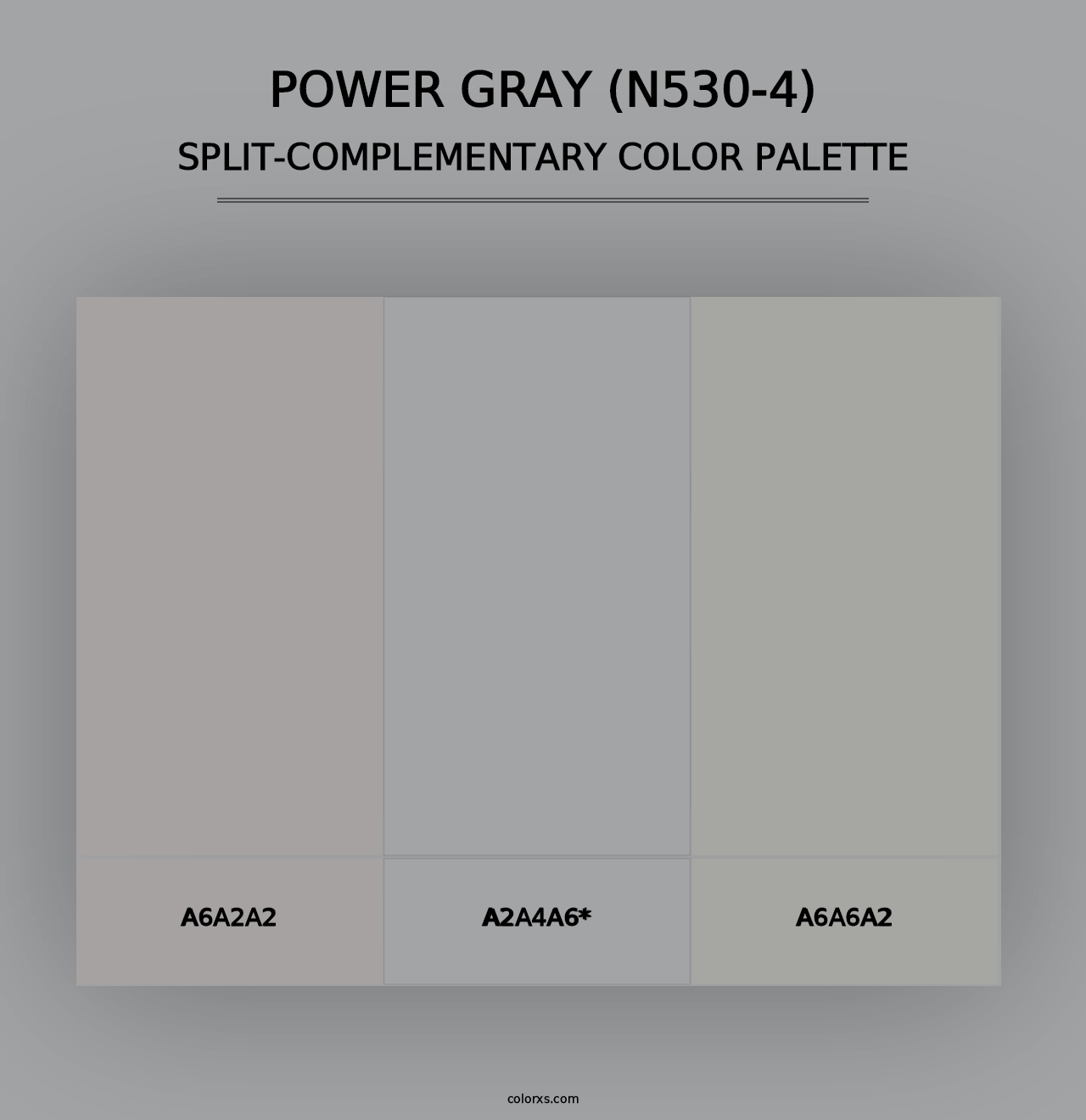 Power Gray (N530-4) - Split-Complementary Color Palette