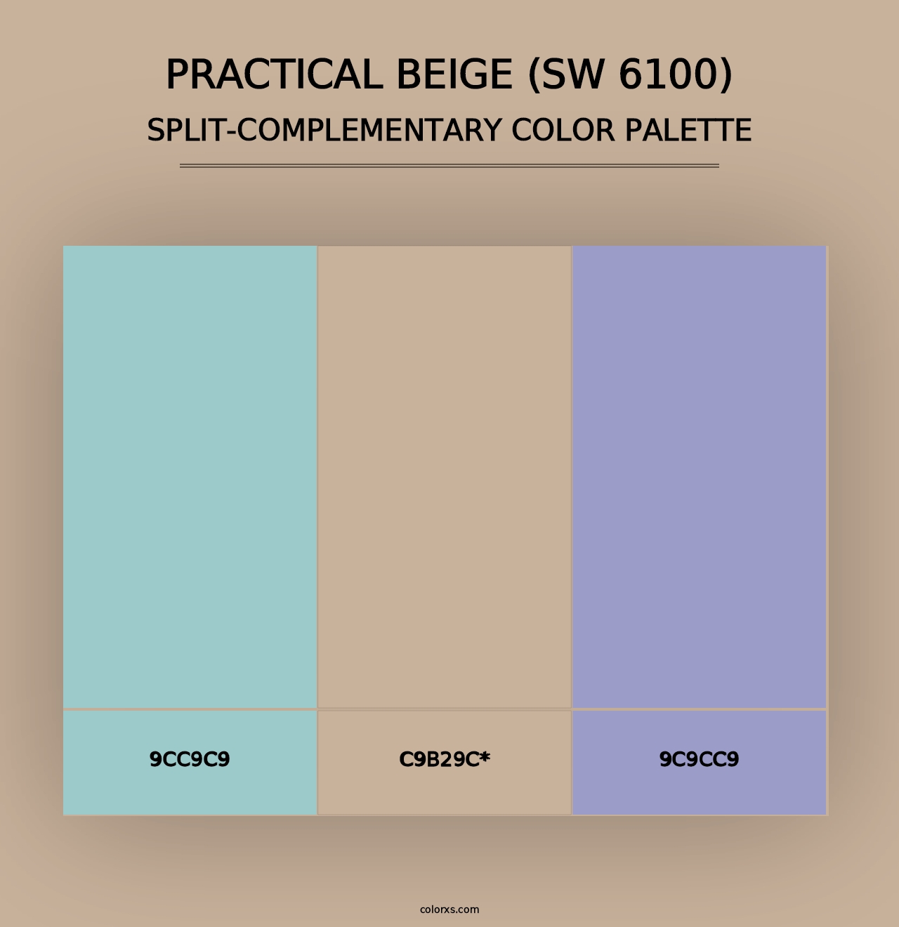 Practical Beige (SW 6100) - Split-Complementary Color Palette