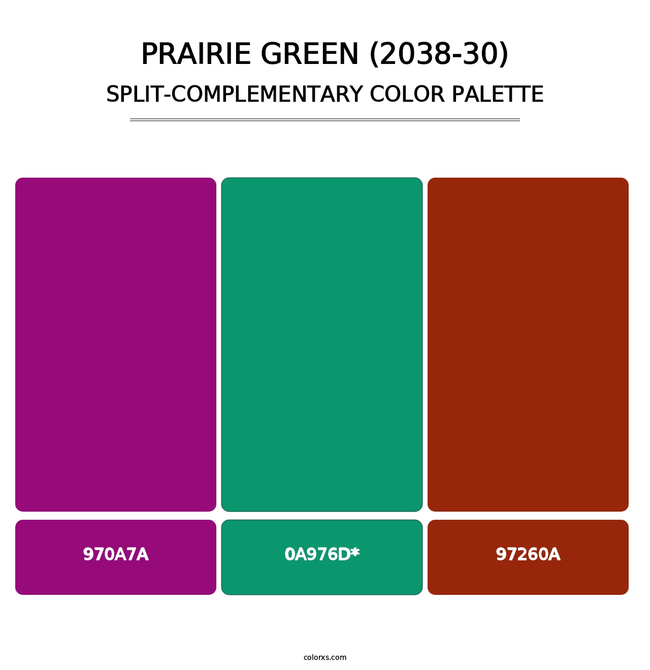 Prairie Green (2038-30) - Split-Complementary Color Palette