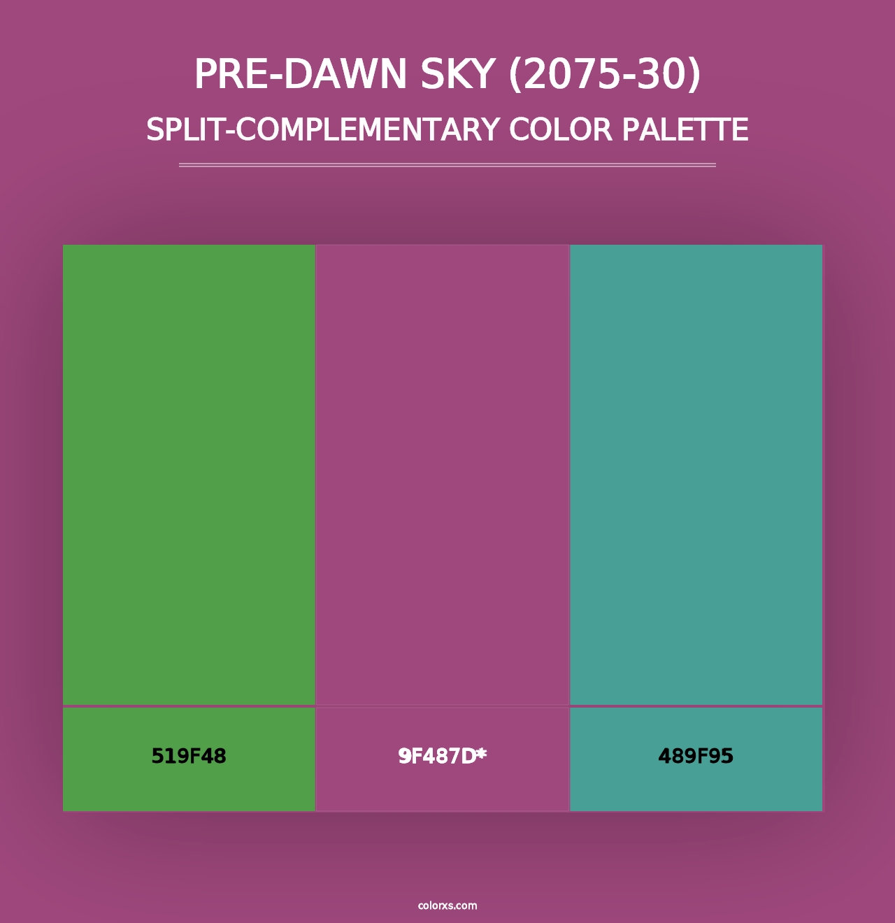 Pre-Dawn Sky (2075-30) - Split-Complementary Color Palette