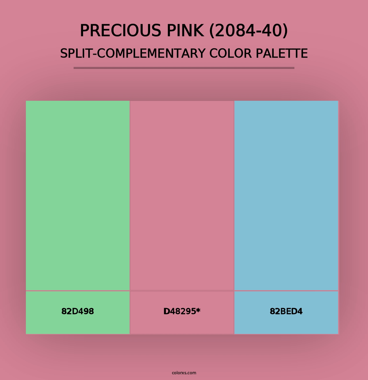 Precious Pink (2084-40) - Split-Complementary Color Palette