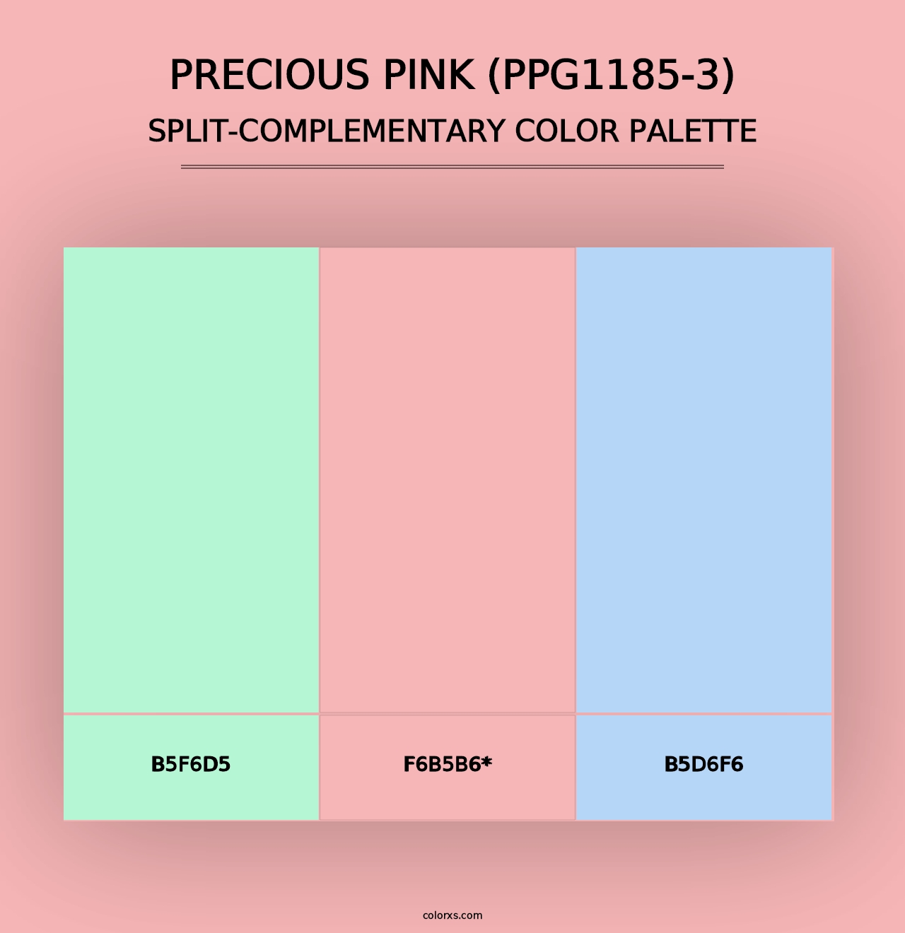 Precious Pink (PPG1185-3) - Split-Complementary Color Palette