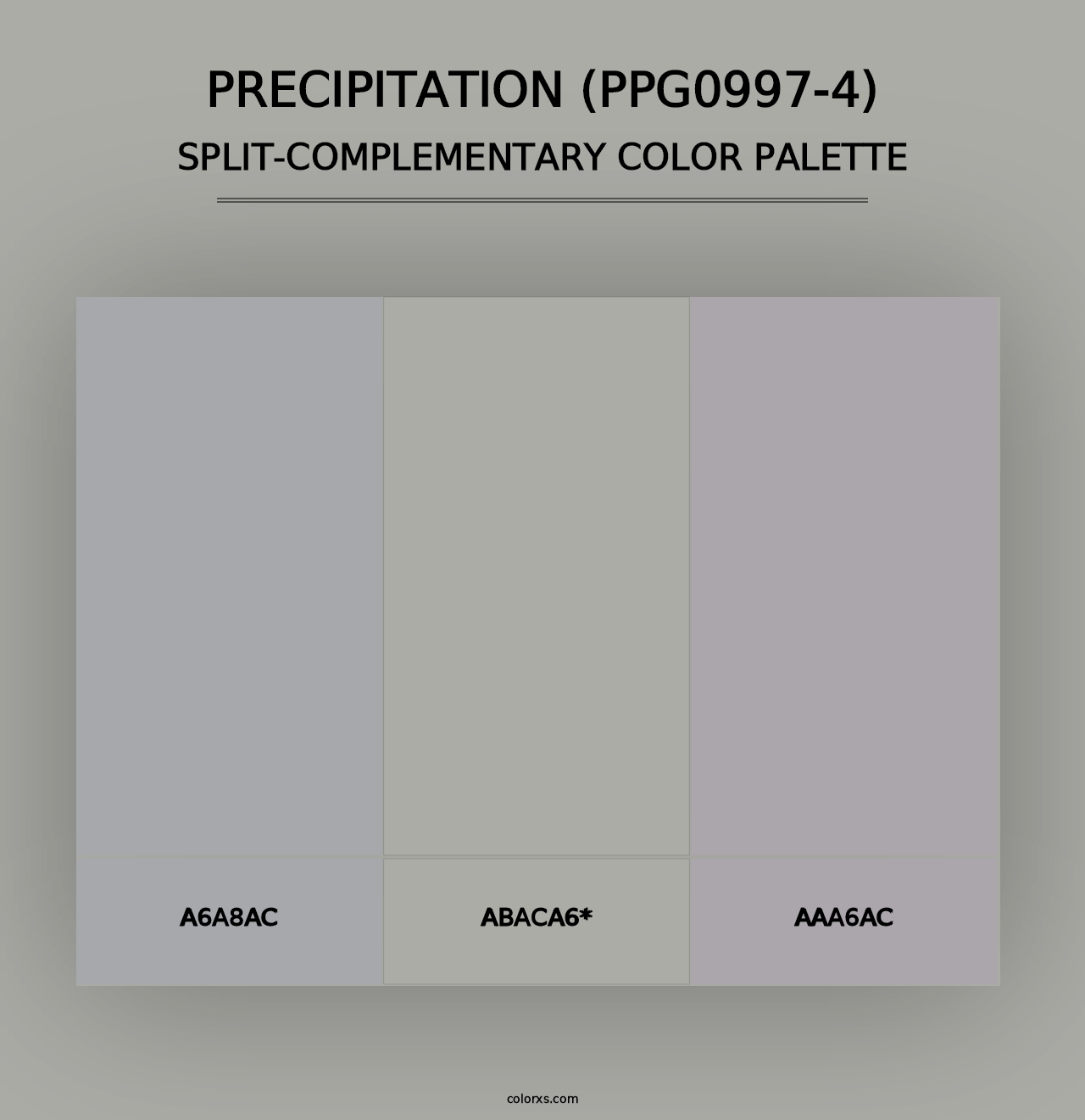 Precipitation (PPG0997-4) - Split-Complementary Color Palette