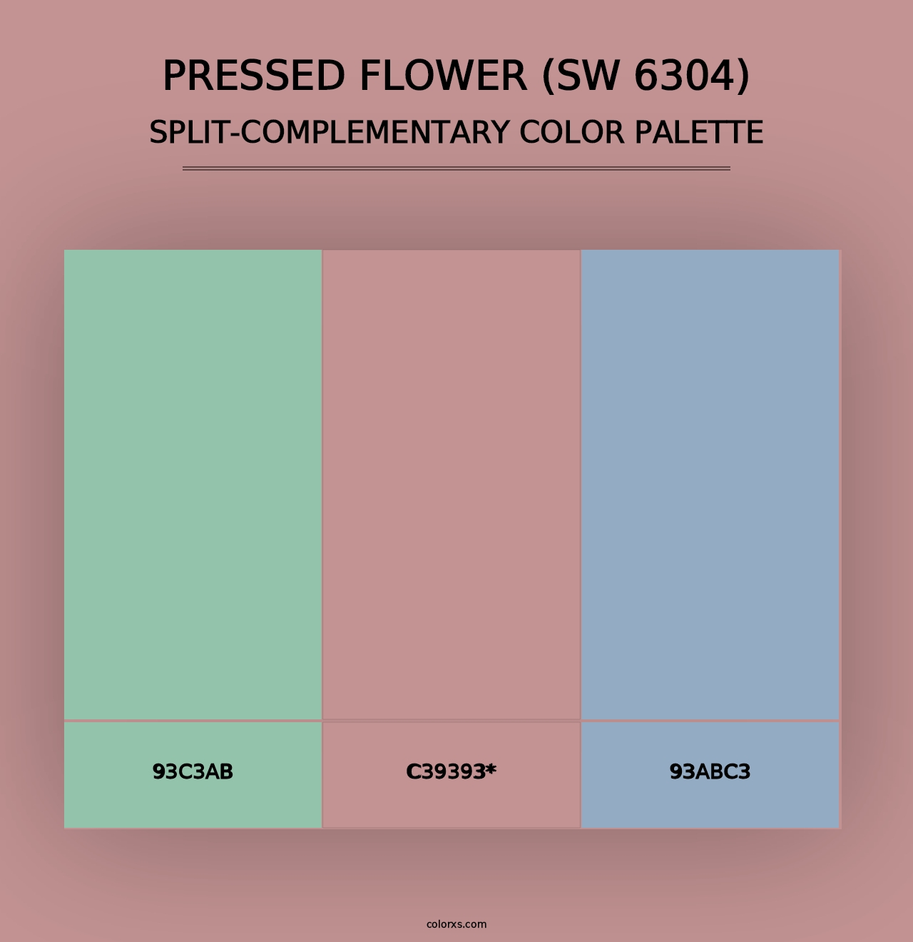 Pressed Flower (SW 6304) - Split-Complementary Color Palette