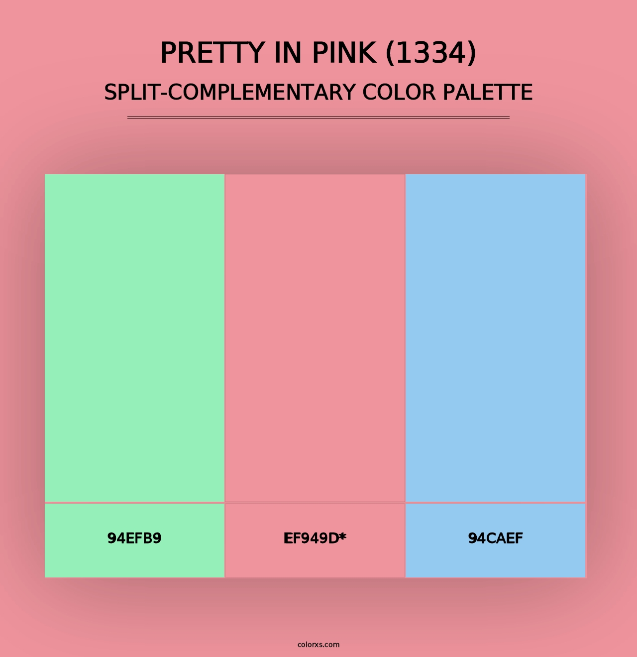 Pretty in Pink (1334) - Split-Complementary Color Palette