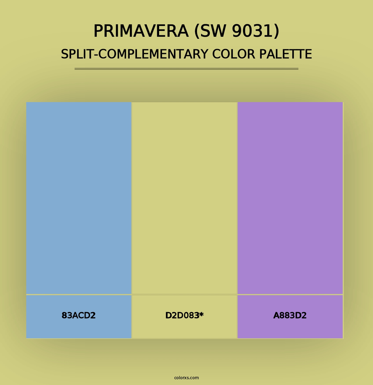 Primavera (SW 9031) - Split-Complementary Color Palette