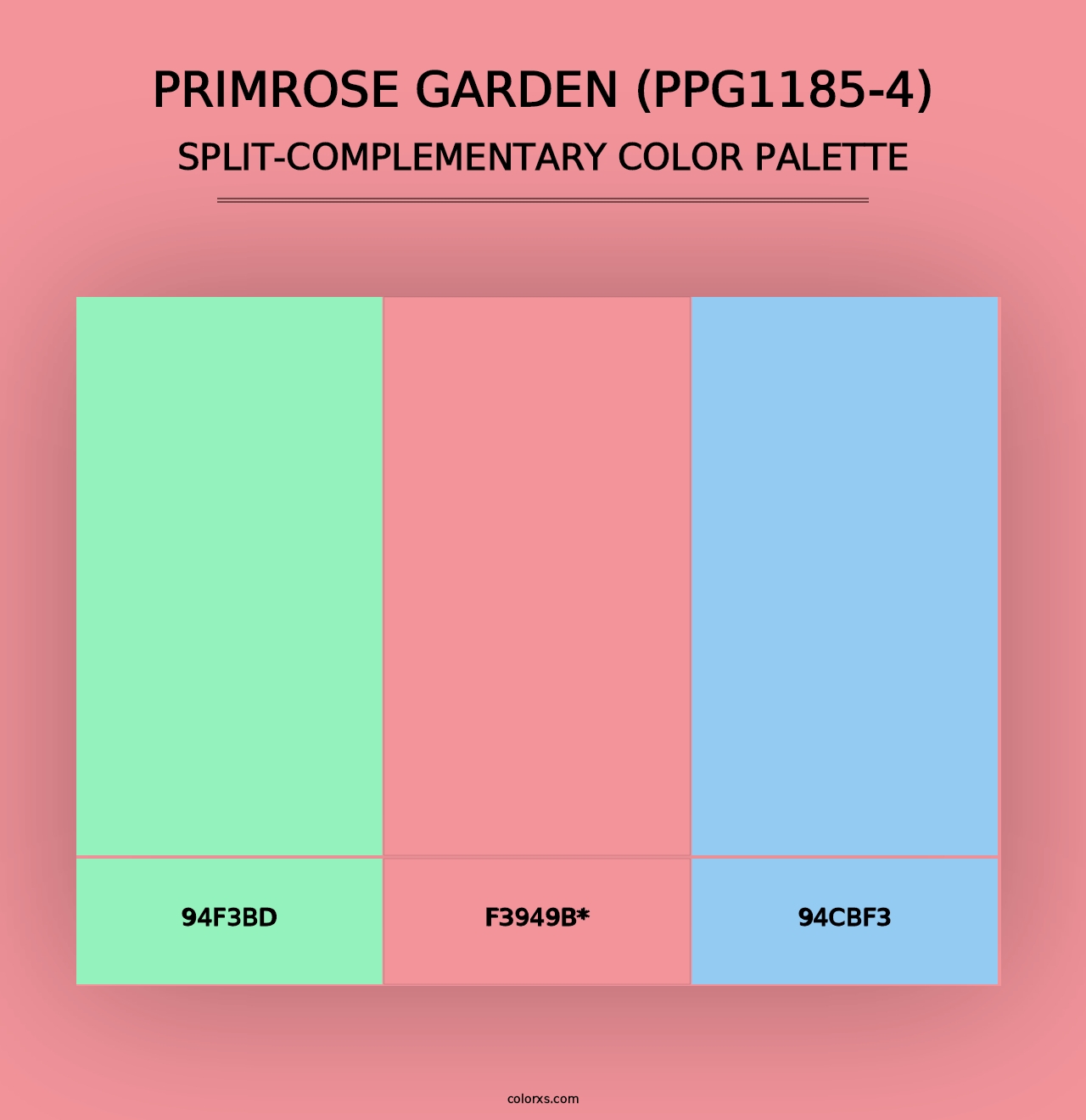 Primrose Garden (PPG1185-4) - Split-Complementary Color Palette