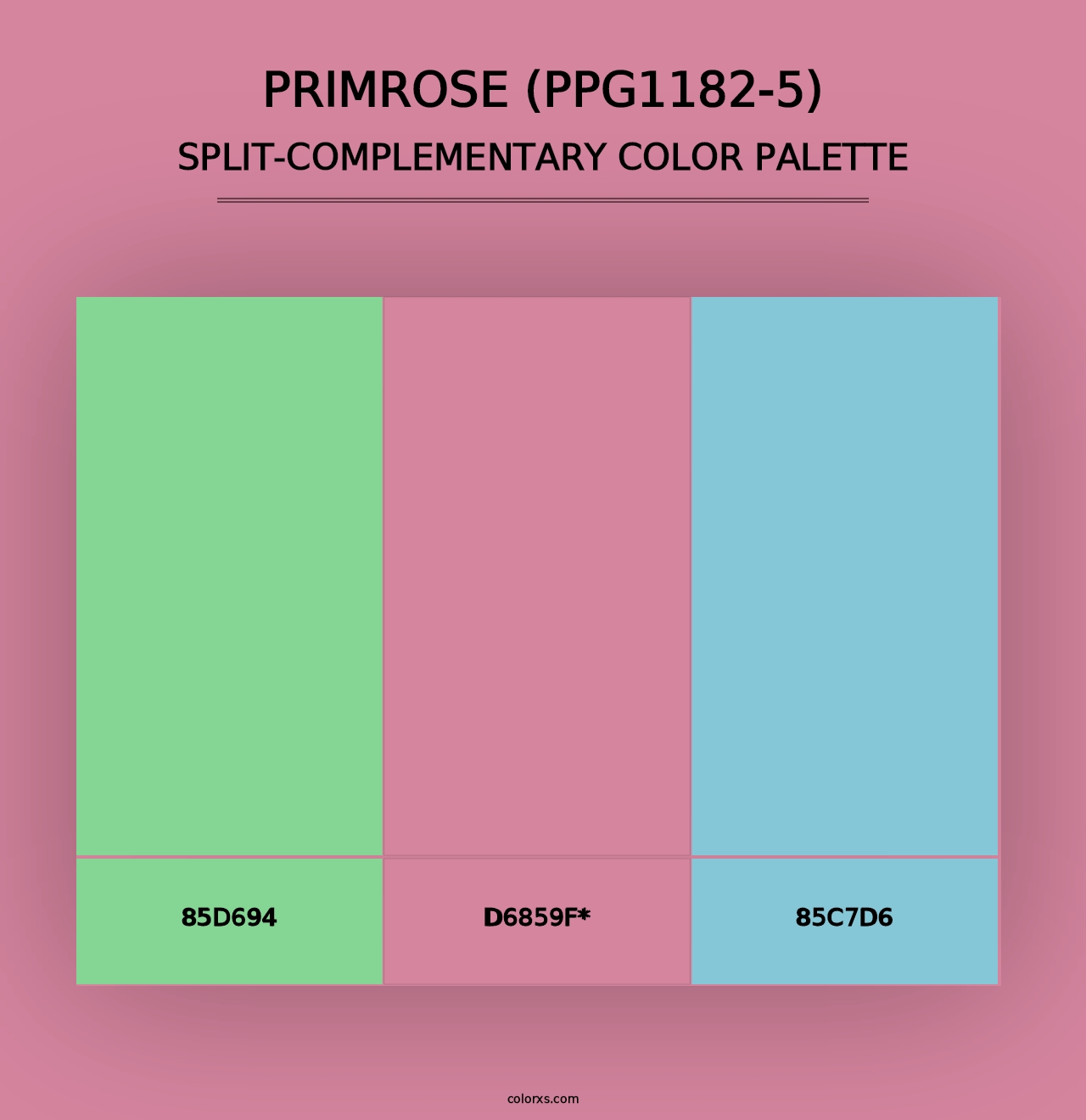 Primrose (PPG1182-5) - Split-Complementary Color Palette