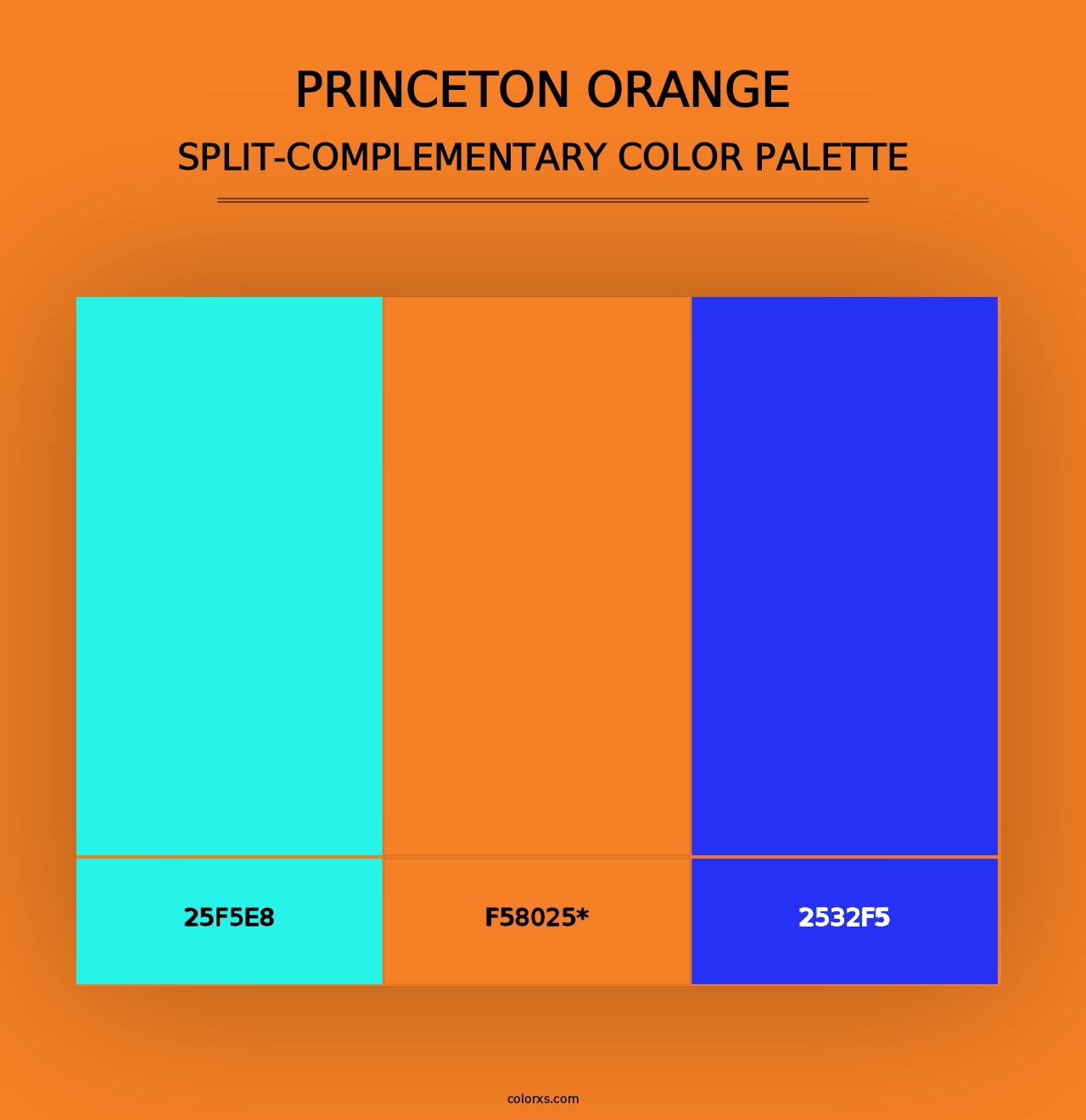 Princeton Orange - Split-Complementary Color Palette