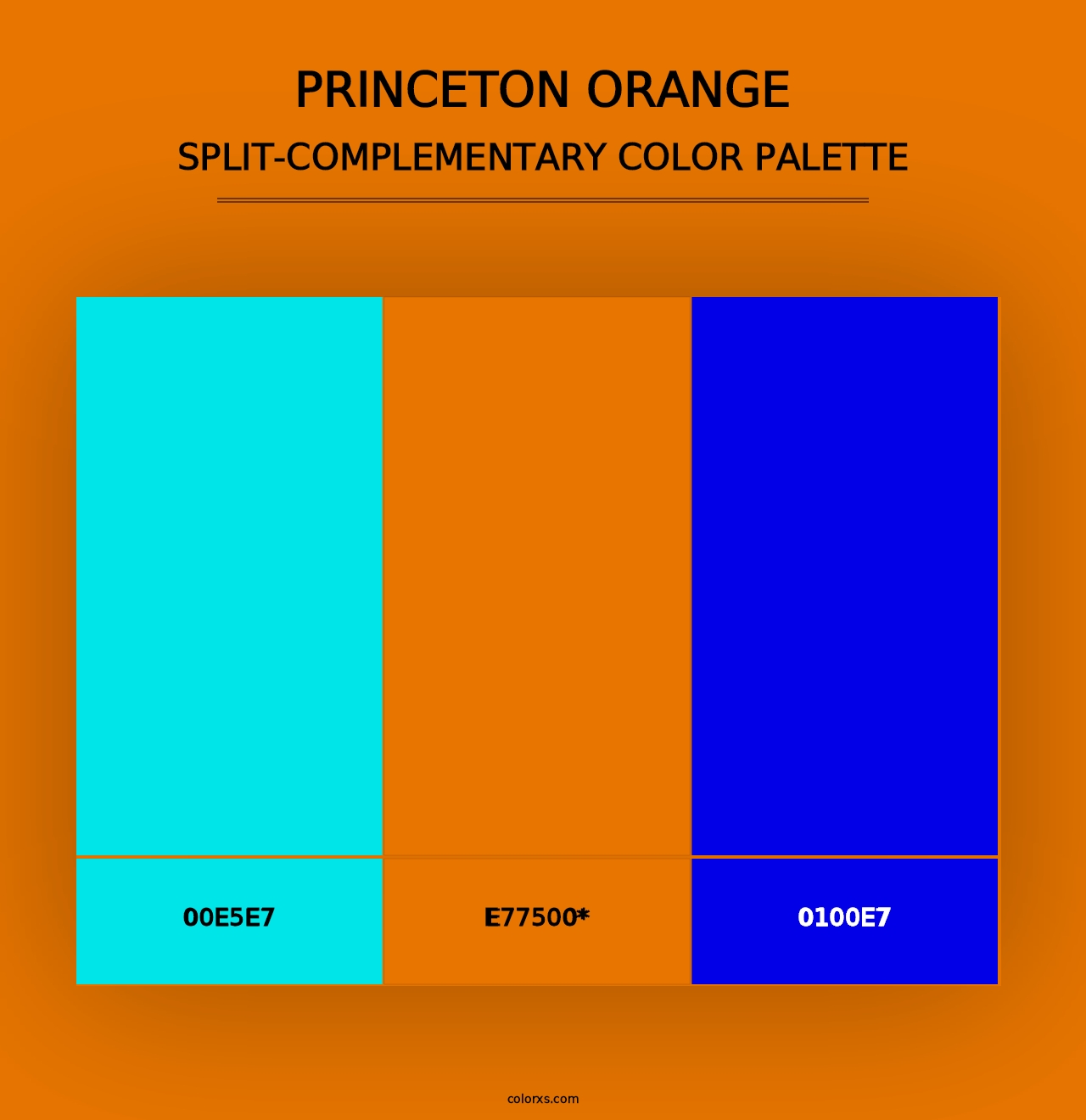 Princeton orange - Split-Complementary Color Palette