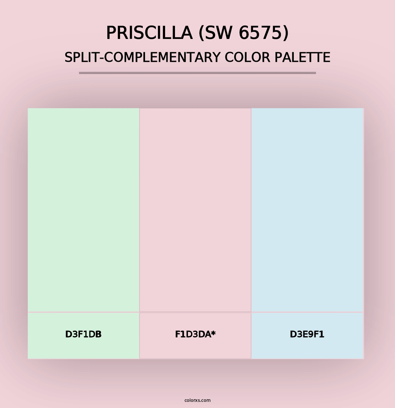 Priscilla (SW 6575) - Split-Complementary Color Palette