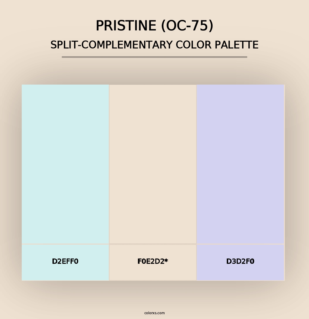 Pristine (OC-75) - Split-Complementary Color Palette