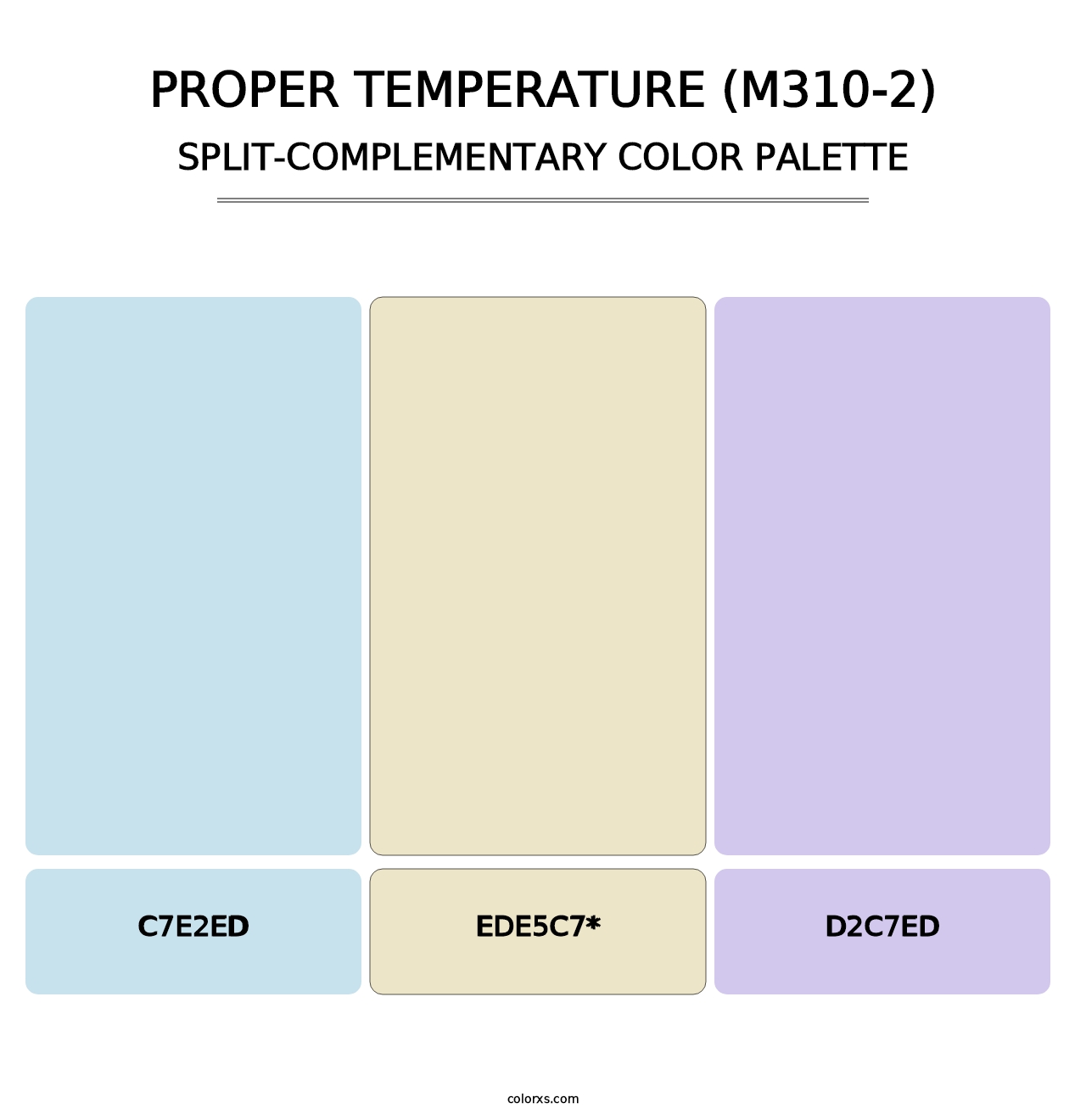 Proper Temperature (M310-2) - Split-Complementary Color Palette