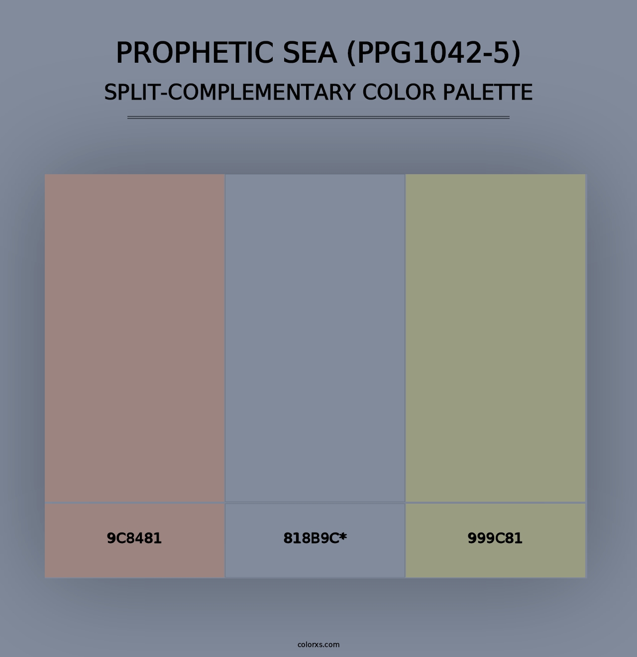 Prophetic Sea (PPG1042-5) - Split-Complementary Color Palette