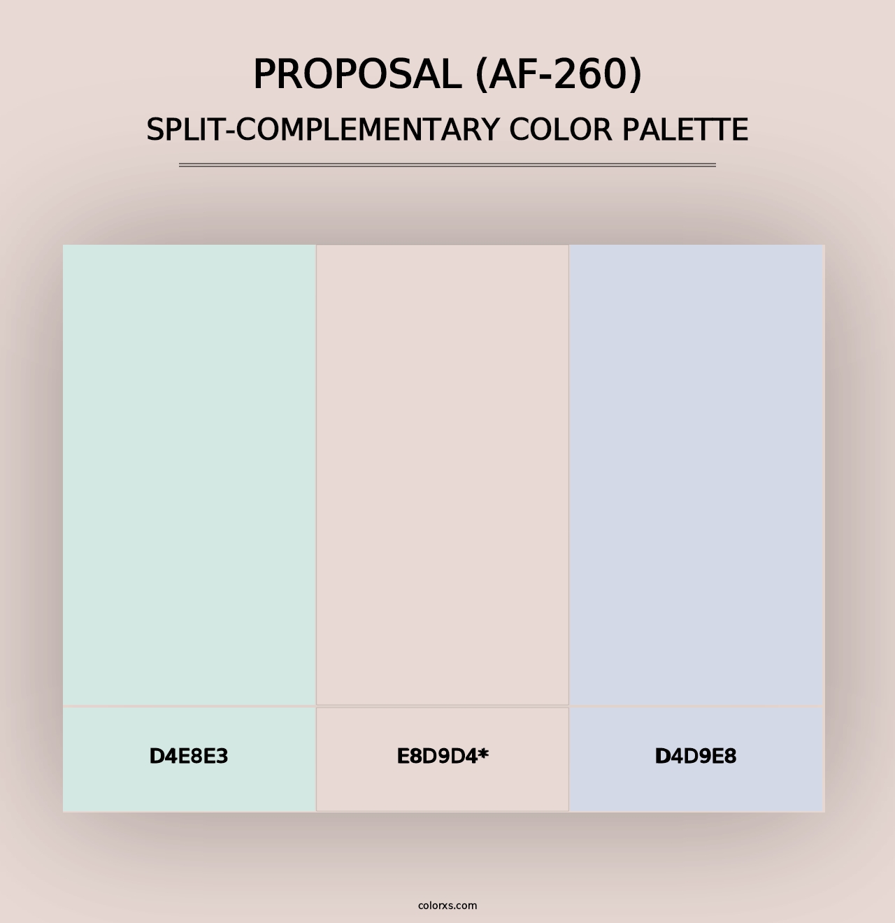 Proposal (AF-260) - Split-Complementary Color Palette