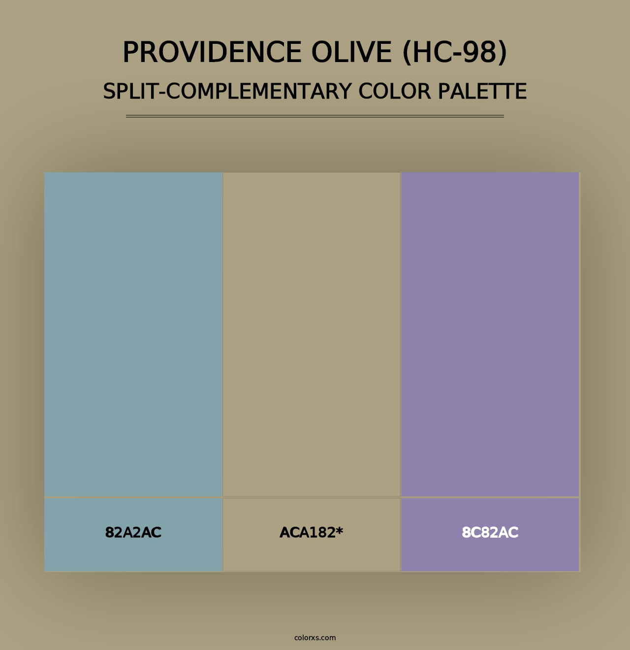 Providence Olive (HC-98) - Split-Complementary Color Palette