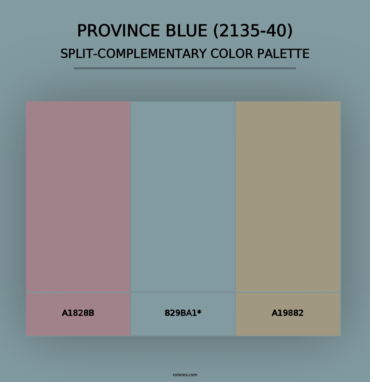 Province Blue (2135-40) - Split-Complementary Color Palette