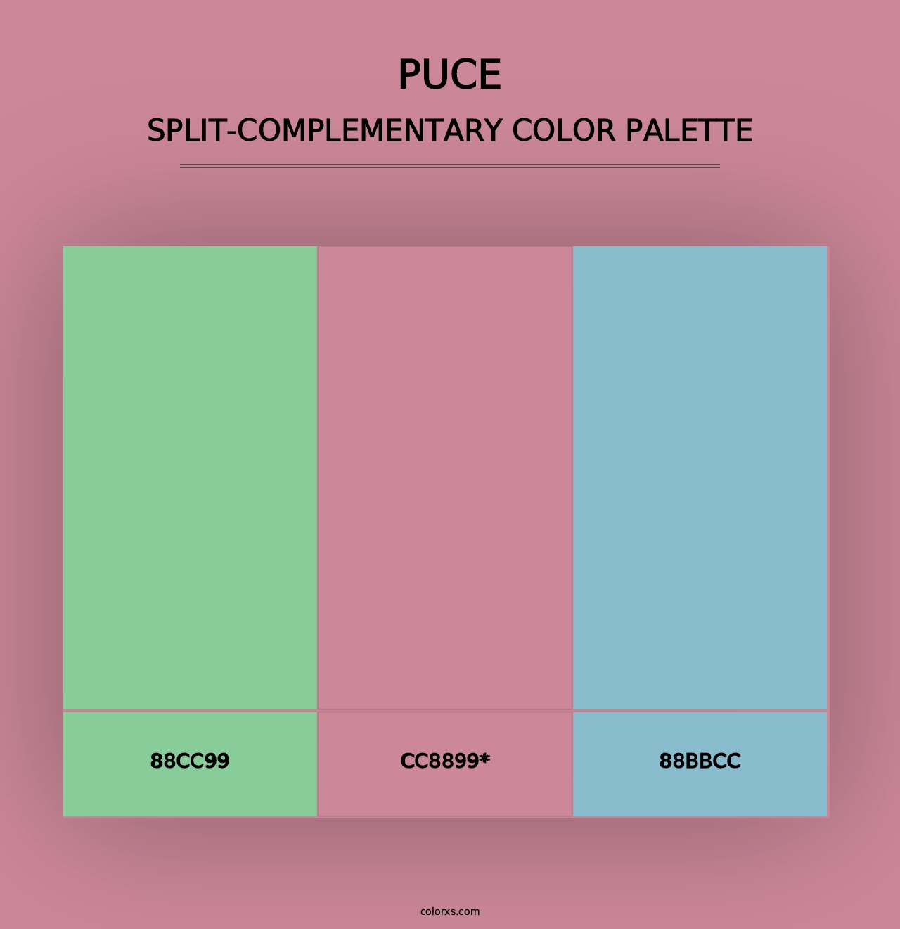 Puce - Split-Complementary Color Palette