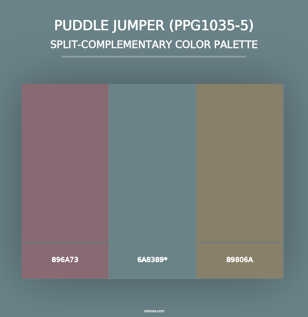 Puddle Jumper (PPG1035-5) - Split-Complementary Color Palette