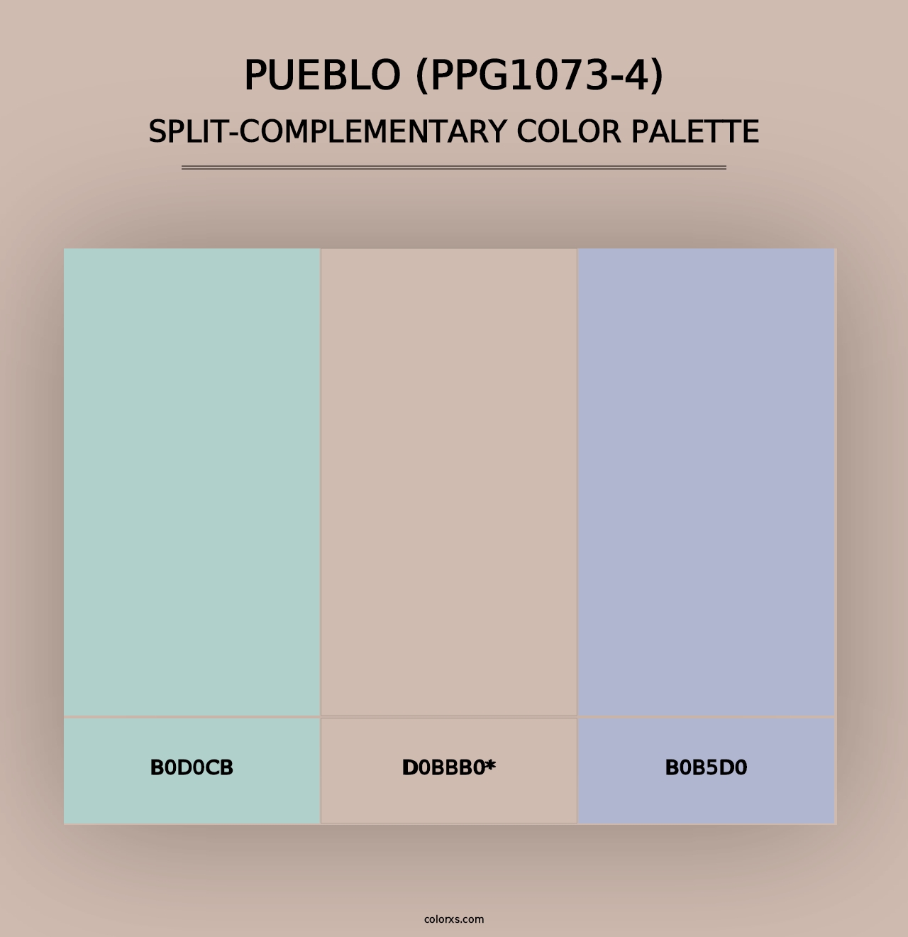 Pueblo (PPG1073-4) - Split-Complementary Color Palette