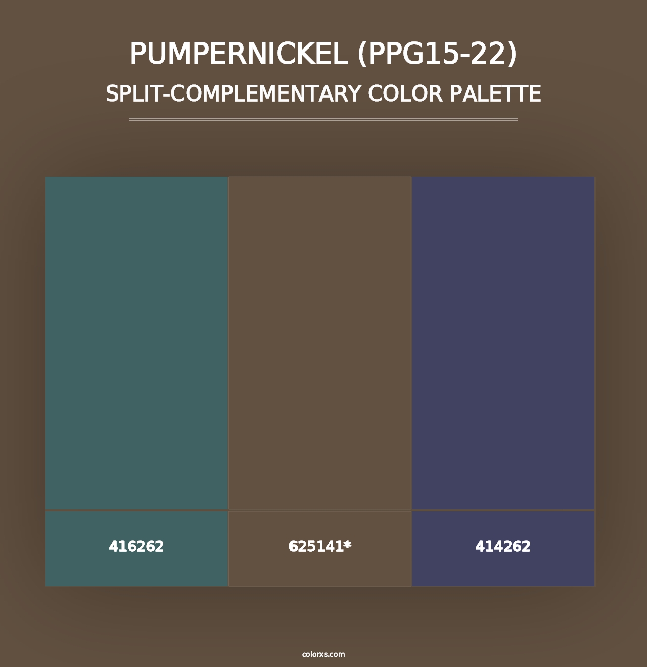 Pumpernickel (PPG15-22) - Split-Complementary Color Palette