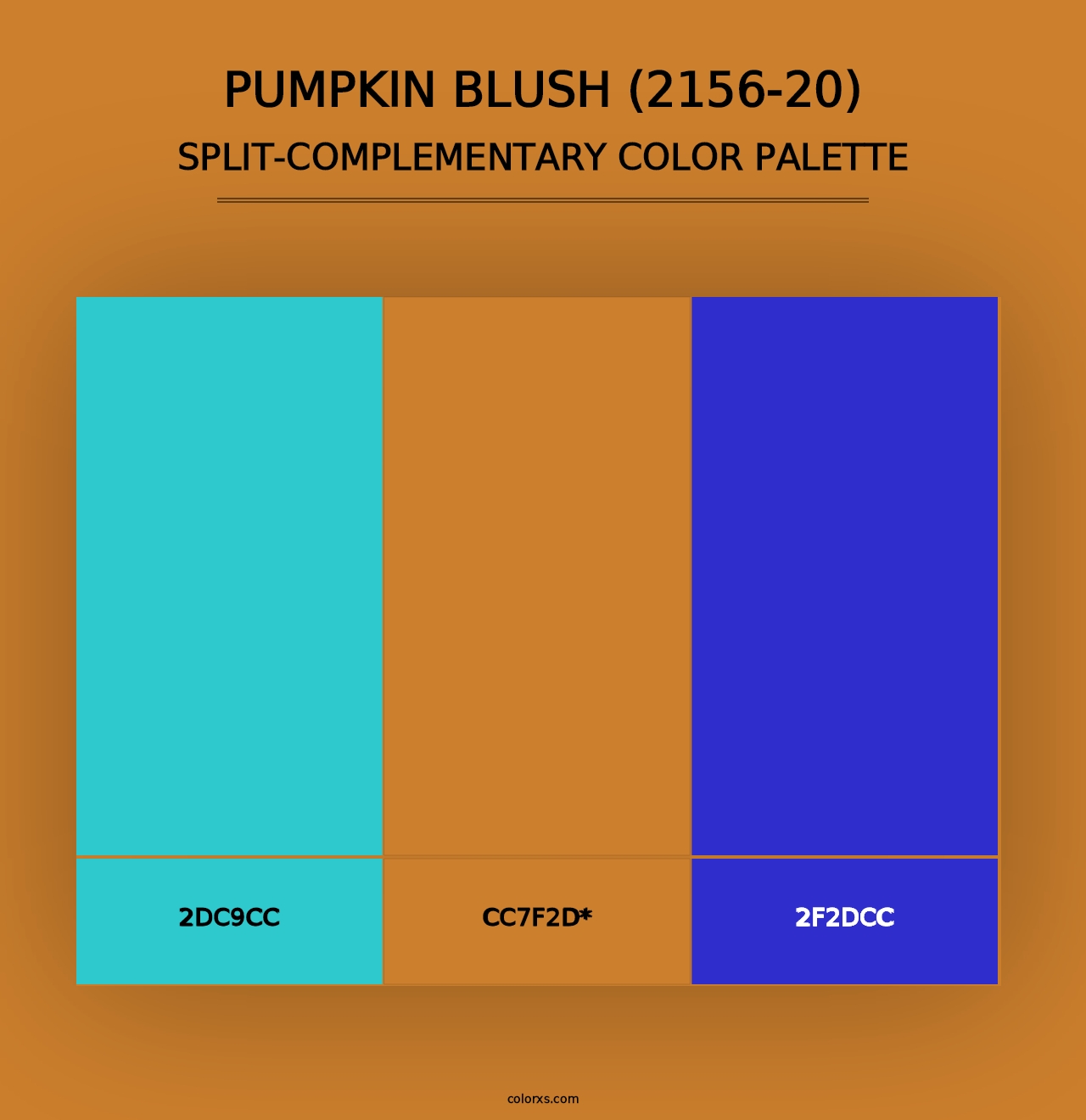 Pumpkin Blush (2156-20) - Split-Complementary Color Palette