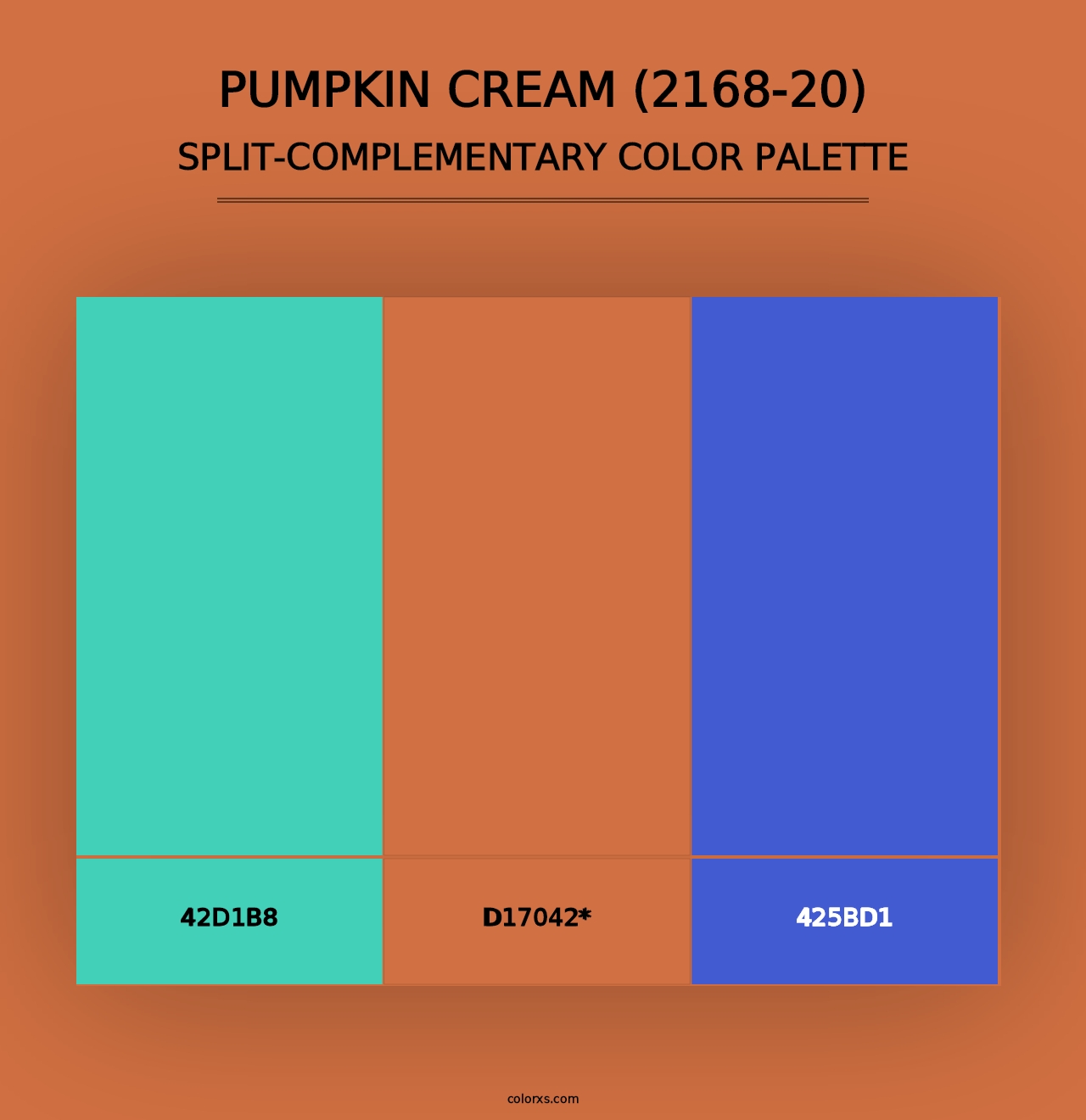 Pumpkin Cream (2168-20) - Split-Complementary Color Palette