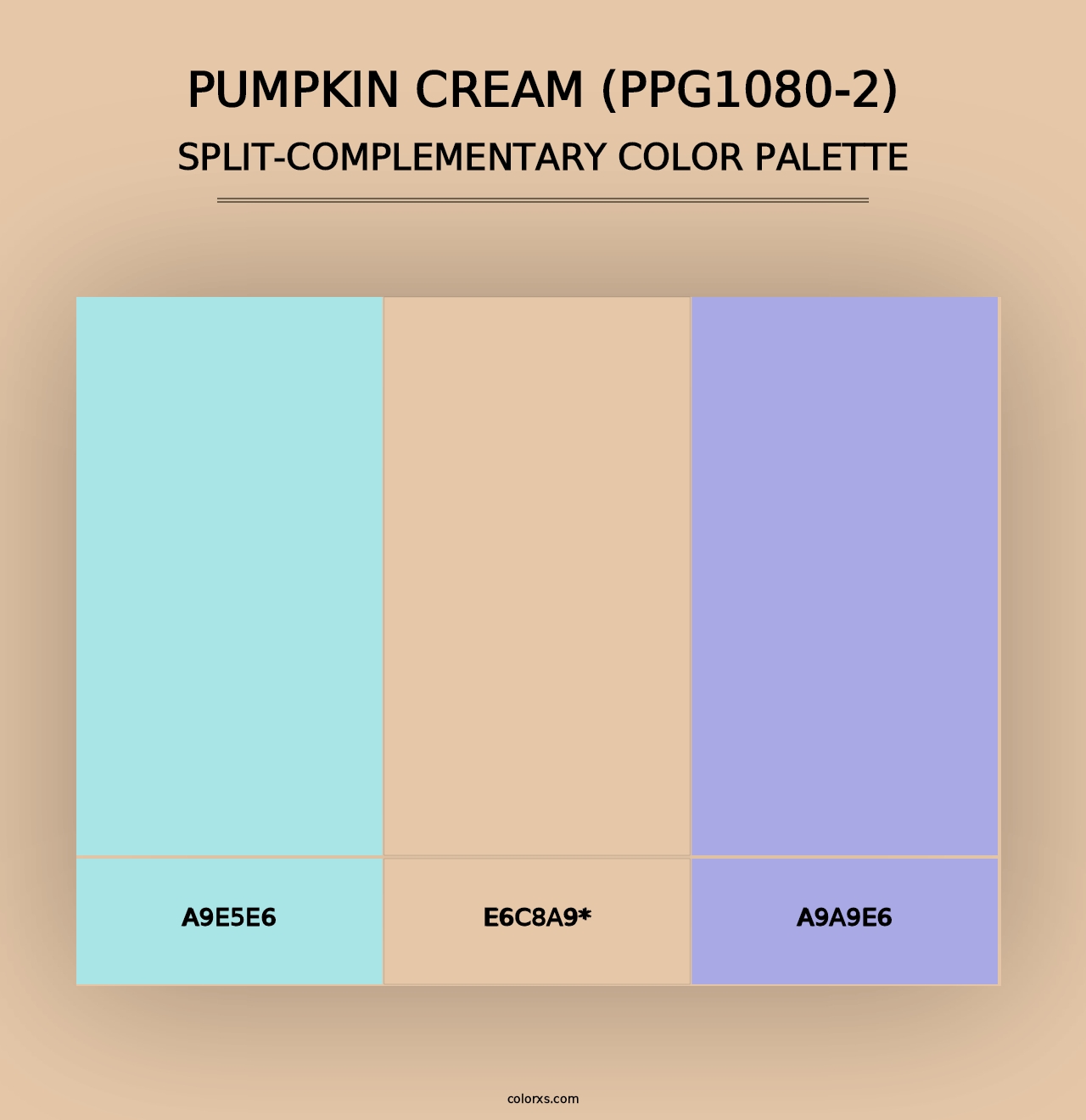 Pumpkin Cream (PPG1080-2) - Split-Complementary Color Palette