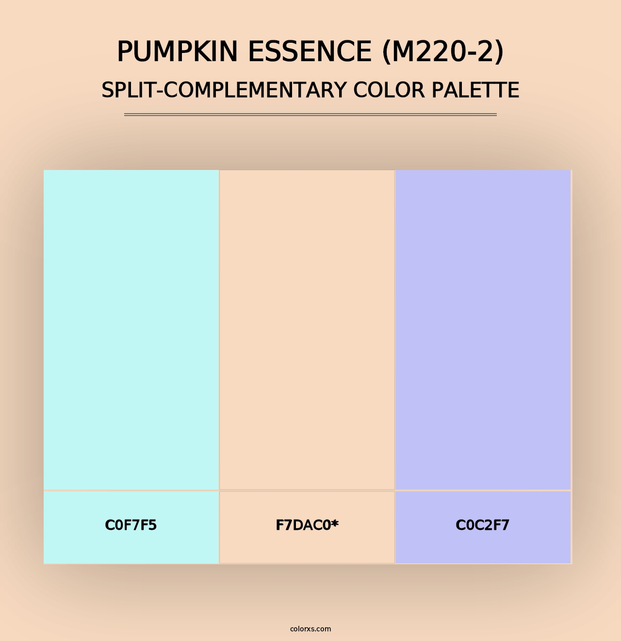 Pumpkin Essence (M220-2) - Split-Complementary Color Palette